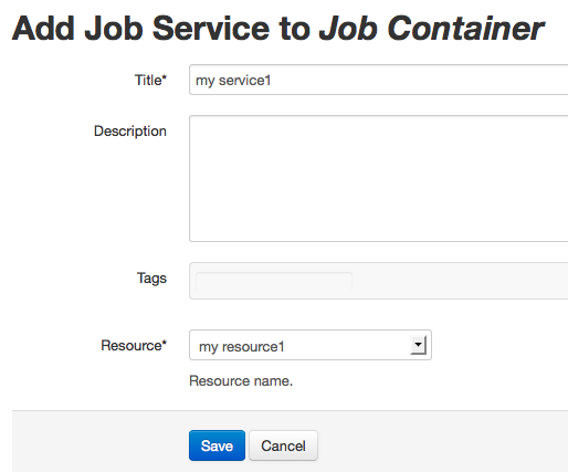 Create Job Service
